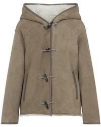 Yves Salomon - Luxe Leren Jas Nude Neutrals - Lyst