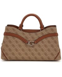 Guess - Latte Logo Handtasche Umhängetasche - Lyst