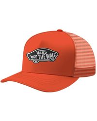 Vans - Accessoires ,Oranje ,Katoen Klassieke Patch Trucker Cap Met Gebogen Klep - Lyst