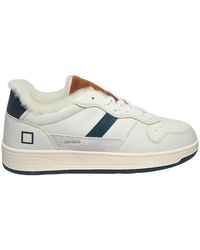 Date - Schoenen ,Wit ,Leer Sneaker Pelle - Lyst