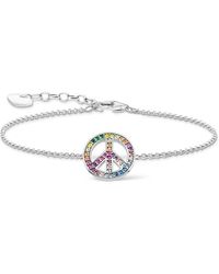 Thomas Sabo - Armband Peace-Zeichen Mehrfarbig A2071-318-7-L19V - Lyst