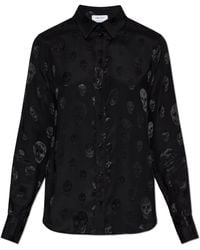McQueen - Overhemden ,Zwart ,Shirt Met Schedelmotief - Lyst