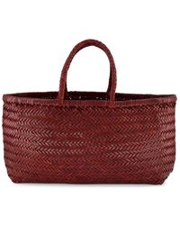 Dragon Diffusion - Rode Leren Tote Tas - Lyst