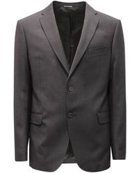 Armani - Jassen ,Grijs ,Wol M Line Wollen Pak - Lyst