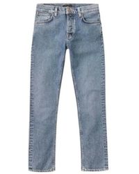 NUDIE Homme Slim Fit Jeans-PantalonThin FinnCuir-OptiqueNoir trop coloré 