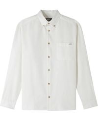 A.P.C. - Overhemden ,Wit ,Katoen Mateo Logo Shirt - Lyst