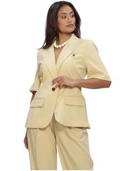 co'couture - Jassen ,Geel ,Leer Nilancc Fitted Ss Blazer - Lyst