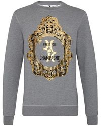 Billionaire - Hoodies & Sweatvesten ,Grijs ,Katoen Ls Barok Sweatshirt - Lyst