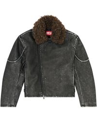 DIESEL - Jassen ,Zwart ,Polyester W-Alex Jacket - Lyst