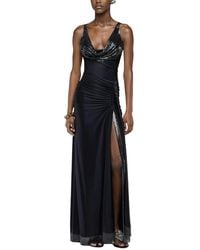 Rabanne - Maxi-Jurk Met Watervalhals - Lyst