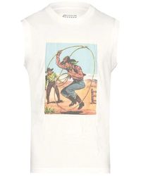 Maison Margiela - Camiseta sin mangas cowboy con estampado gráfico - Lyst