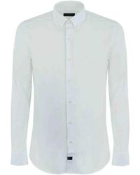 Fay - Overhemden ,Wit ,Katoen B.Down Stretch Shirt - Lyst