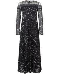 RED Valentino - Lange Jurk Met Transparante Mouwen - Lyst