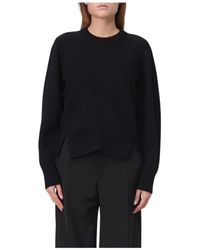 McQueen - Weiße Wollstrick Rundhals Pullover - Lyst