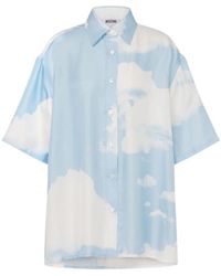 Moschino - Zijden Twill Overhemd Archive Clouds - Lyst