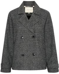Kaffe - Jassen ,Zwart ,Wol Kafabiola Short Jacket - Lyst