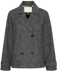 Kaffe - Jassen ,Zwart ,Wol Kafabiola Short Jacket - Lyst