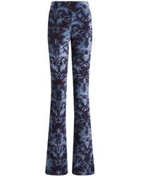 Etro - Flared Jersey En Chenille Jacquard Broek - Lyst