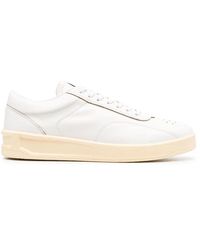 Jil Sander - E Leder-Schnürschuhe - Lyst