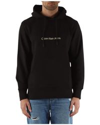 Calvin Klein - Baumwoll-hoodie mit logodruck - Lyst