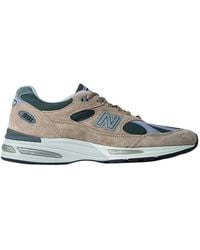 New Balance - Suede Mesh Panel Sneakers - Lyst