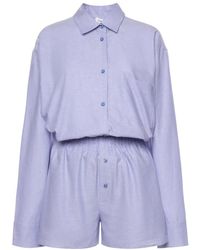 ANDAMANE - Jumpsuits & Playsuits ,Blauw ,Katoen Playsuits - Lyst
