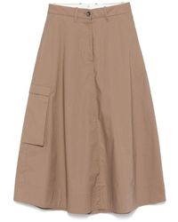 Nine:inthe:morning - Braune Shorts Mit Vorderem Knopfverschluss - Lyst