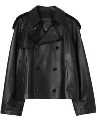 Burberry - M Leren Jas - Lyst