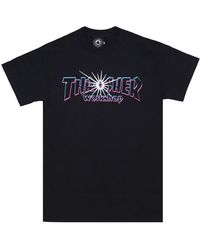 Thrasher - Tops ,Zwart ,Katoen Zwarte Nova Tee X Aws T-Shirt - Lyst