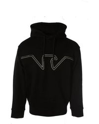Armani - Zwarte Katoenen Trui Voor - Lyst