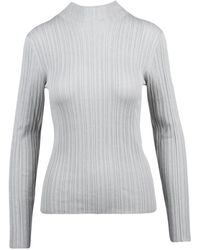 Calvin Klein - Truien & Vesten ,Grijs ,Polyester Sottogiacca Turtleneck - Lyst
