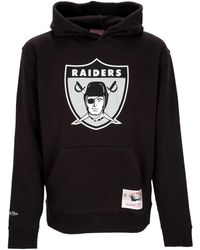 Mitchell & Ness - Hoodies & Sweatvesten ,Zwart ,Katoen Oakland Raiders Nfl Team Logo Hoodie - Lyst