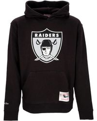 Mitchell & Ness - Hoodies & Sweatvesten ,Zwart ,Katoen Oakland Raiders Nfl Team Logo Hoodie - Lyst