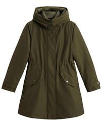 Woolrich - Jassen ,Groen ,Leer 3-In-1 Parka - Lyst