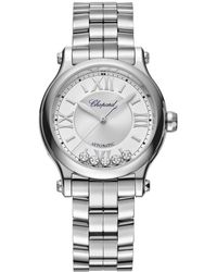 Chopard - Happy sport automatische stahl uhr - Lyst