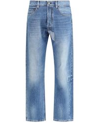 Maison Margiela - Jeans ,Blauw ,Katoen Blauwe Katoenen Jeans Klassieke Stijl - Lyst