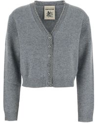 Semicouture - Grijze Kasjmier Vest Aw25 - Lyst