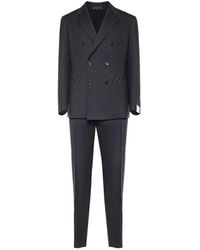 Lubiam - Kostuums ,Blauw ,Wol Double Breasted Suit - Lyst