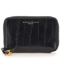 Gianni Chiarini - Accessoires ,Zwart ,Leer Eel Wallet - Lyst