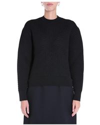McQueen - Truien & Vesten ,Zwart ,Trui Met Ronde Hals - Lyst