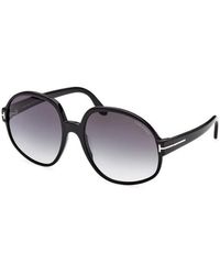 Tom Ford - Claude-02 sonnenbrille, schwarzes gestell, gradient rauch linsen - Lyst