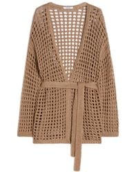 Max Mara - Pure Cotton Webbing Cardigan - Lyst