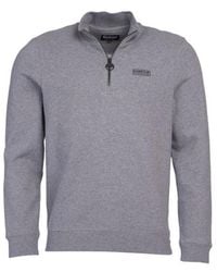 Barbour - International Essential Half Zip Sweatshirt Anthracite Marl - Lyst