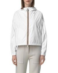 K-Way - Jassen ,Wit ,Nylon Laurette Plus. 2 Dubbele Jas - Lyst