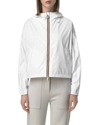 K-Way - Jassen ,Wit ,Nylon Laurette Plus. 2 Dubbele Jas - Lyst