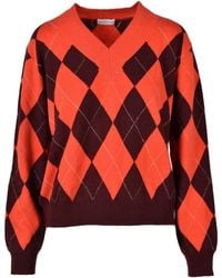 Ballantyne - Truien & Vesten ,Oranje ,Kasjmier Kasjmier Pullover Trui - Lyst