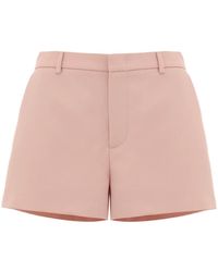 Gucci - Korte Broeken ,Roze ,Wol Roze Shorts Met Voorrits - Lyst