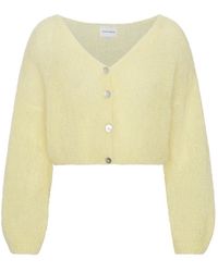 American Dreams - Truien & Vesten ,Geel ,Wol Cornelia Cropped Cardigan - Lyst