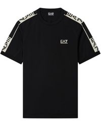 EA7 - Tops ,Zwart ,Short Sleeve T-Shirts - Lyst