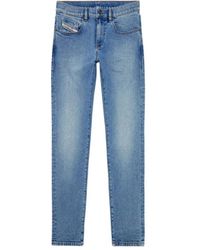 DIESEL - Jeans slim 2019 d-strukt 0claf (blu chiaro) - Lyst
